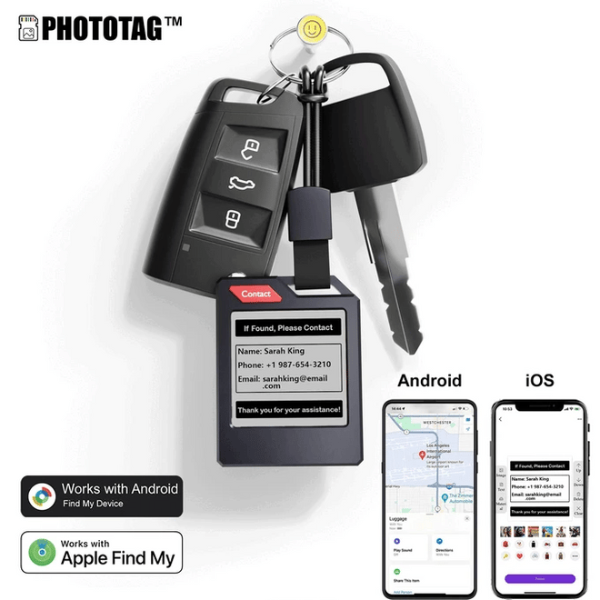 PhotoTag: E-Ink Tracker, Your Items, Your Style